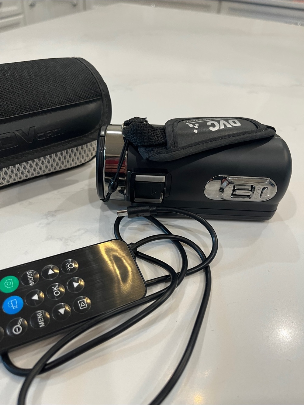 DV by Dolce Vita Black and Silver Handheld Digital Camcorder with Remote